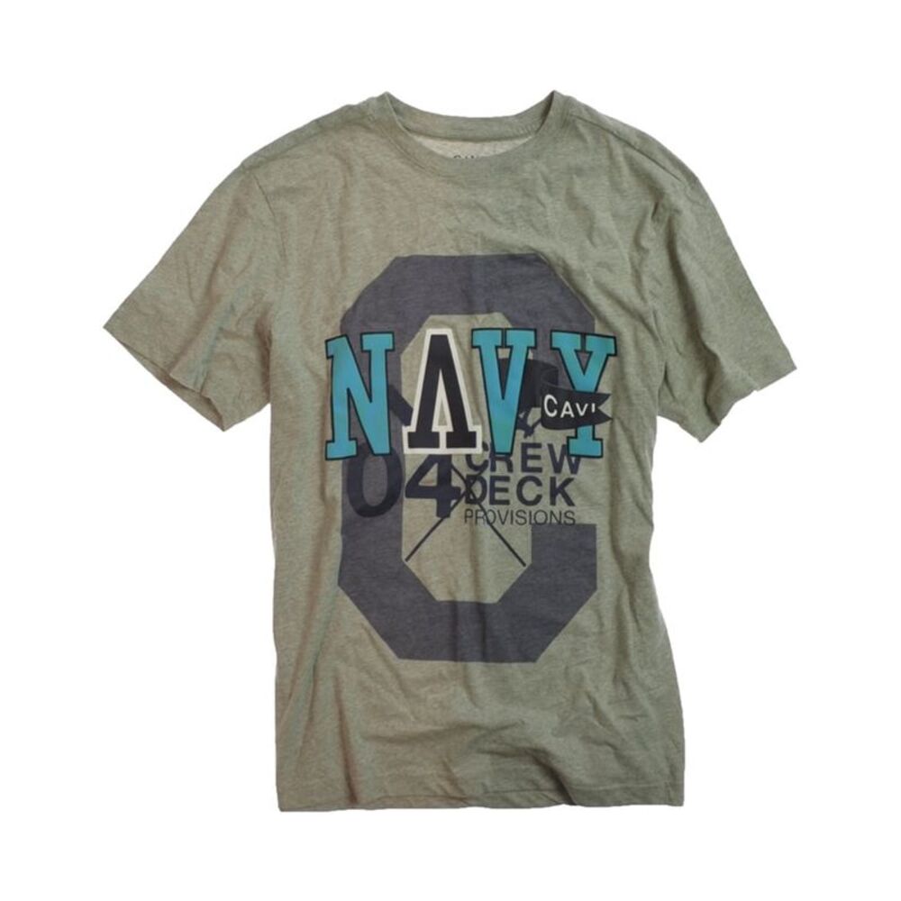 CAVI Mens Navy Crew Deck Graphic T-Shirt, NWT